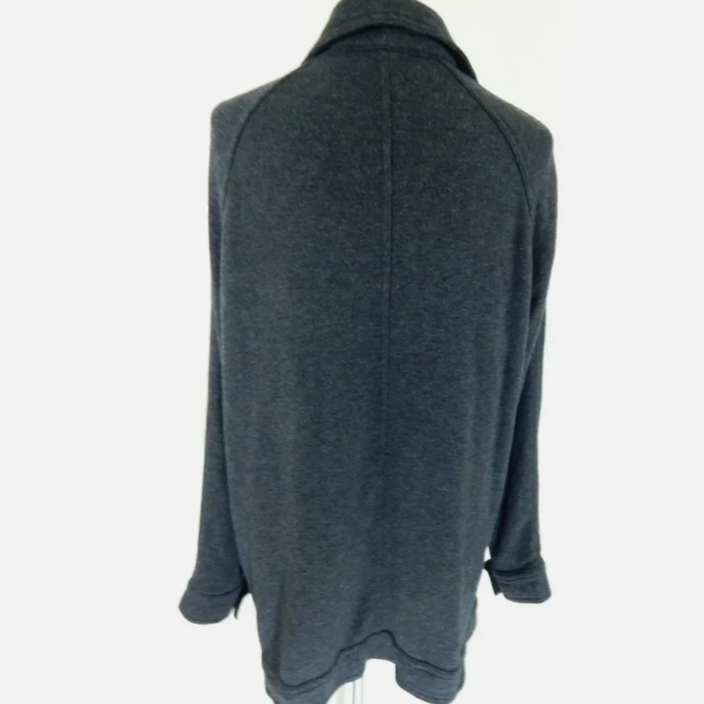 Free People Slouchy Anorak Jacket Notched Lapel Peacoat